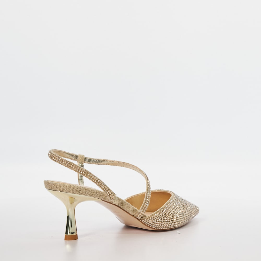 Bronze slingback shoes top